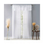 Stripe Lace Rod Pocket Curtain Panel 54"W x 63"L