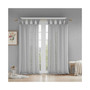 1-PC Rosette Floral Twist Tab Top Window Curtain Panel, Grey - 50x84"