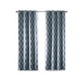 1-PC Modern Polyester Blackout Printed Window Panel Curtain, Navy - 50x95"