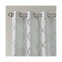 1-PC Eden Fretwork Burnout Sheer Curtain Panel - 50x63" - Grey