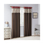 1-PC Serene Embroidered Window Panel Curtain, Red - 50x84"