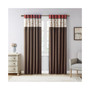 1-PC Serene Embroidered Window Panel Curtain, Red - 50x84"