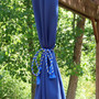 Indoor/Outdoor Rope Curtain Tiebacks - Blue - Set of 4