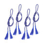 Indoor/Outdoor Rope Curtain Tiebacks - Blue - Set of 4