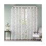 1-PC Leilani Palm Leaf Burnout Window Curtain Sheer - 50x95" - White