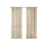 1-PC Leilani Palm Leaf Burnout Window Sheer - 50x63" - Natural