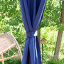 Indoor/Outdoor Polyester Curtain Tiebacks - Blue - Set of 4