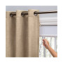 Grasscloth Lined Grommet Curtain Panel w/Wand 54"W x 45"L