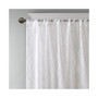 Irina Diamond Sheer Window Curtain  Panel, White - 50x95"