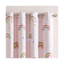Kids Metallic Printed Total Blackout Window Curtain  Panel, Pink - 50x63" Panel