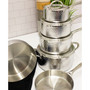 Hammered 10 Piece 3-Ply Stainless Steel Cookware Set