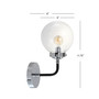 Caleb 1-Light 6" Brass Wall Sconce