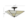 Juliana 15.7" Tiffany-Style LED Semi-Flush Mount