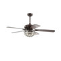Joanna 52" 3-Light Bronze Crystal Led Ceiling Fan with Remote
