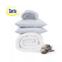 Simply Clean Antimicrobial Pleated Twin and Twin Extra Long Bed in a Bag Set, 5 Piece