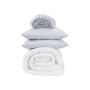 Simply Clean Antimicrobial Pleated Twin and Twin Extra Long Bed in a Bag Set, 5 Piece