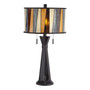 Table Lamp with Art Glass