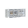 Evelyn Crystal Rectangle 4-Light Glam Modern LED Vanity Light