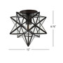 Stella Moravian Star Metal/Glass LED Flush Mount