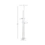 Sketch 64" Minimalist Dimmable Integrated Led Floor Lamp