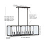 Paysan Linear 10-Light Adjustable Rustic Farmhouse LED Pendant