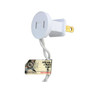 Set of 50 Blue and White LED Wide Angle Christmas Lights - White Wire