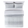 Douglas Stripe Greyscale 8 Piece Reversible Comforter Sets, Created for Macy's