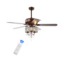 Becky 52" 3-Light Crystal Led Chandelier Fan with Remote