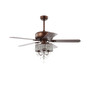 Becky 52" 3-Light Crystal Led Chandelier Fan with Remote