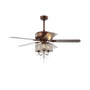 Becky 52" 3-Light Crystal Led Chandelier Fan with Remote