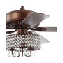 Becky 52" 3-Light Crystal Led Chandelier Fan with Remote