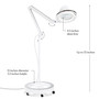 Lightview Pro LED Rolling Base Magnifier Floor Lamp 3 Diopter & Color Temperature Changing