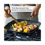 Hard Anodized Induction Nonstick Stovetop Grill Pan, 11.25", Matte Black