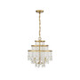 Luna 3-Light Mini Chandelier in Warm Brass