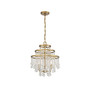 Luna 3-Light Mini Chandelier in Warm Brass