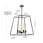 Hutson 4-Light Modern AngLED LED Pendant