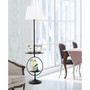 Elegant Designs Bedside Nightstand End Table Dual Shelf Decorative Floor Lamp