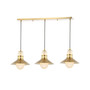 Colin 3-Light Adjustable Retro Hurricane Triple Linear LED Pendant