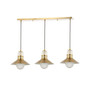 Colin 3-Light Adjustable Retro Hurricane Triple Linear LED Pendant