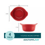 Ceramics Round Ramekin Dipper Cups, Set of 4