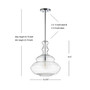 Bettina Glass/Metal LED Pendant