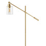 Kathryn Classic Glass Adjustable Head Modern LED Floor Lamp