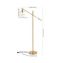 Kathryn Classic Glass Adjustable Head Modern LED Floor Lamp