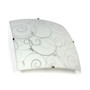 Simple Designs Square Flush mount Ceiling Light with Scroll Swirl Design