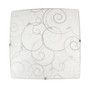 Simple Designs Square Flush mount Ceiling Light with Scroll Swirl Design
