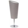 Mini Chrome Table Lamp with Angled Fabric Shade