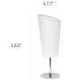 Mini Chrome Table Lamp with Angled Fabric Shade