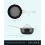 X Hybrid Nonstick Saucier Pan with Lid, 2.5-Quart