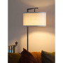 Montage Modern LED Arc Standing Floor Lamp with Hanging Drum Shade