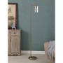 Elizabeth LED Contemporary Floor Lamp with Glass Shade & Edison Bulb